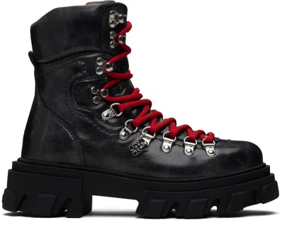 Ganni Hiking Boot In Black