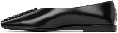 Jil Sander Women Leather Ballerina Flats In Black
