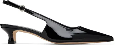 Aeyde Black Catrina Patent Leather Heels In Black