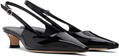 Aeyde Black Catrina Patent Leather Heels In Black