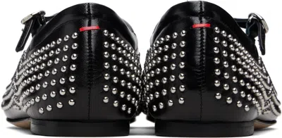 Aeyde Uma Studded Leather Mary Jane Ballet Flats In Black