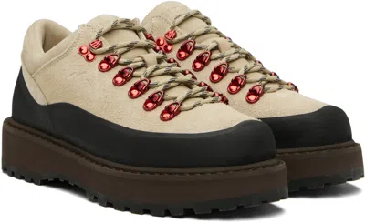 Diemme Beige Cornaro Gomma Derbys In Animal Print