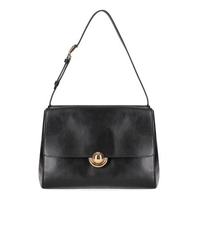 Furla Domus M Black Shoulder Bag In Black