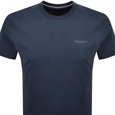 Hackett Small Logo T Shirt Blue In Blue