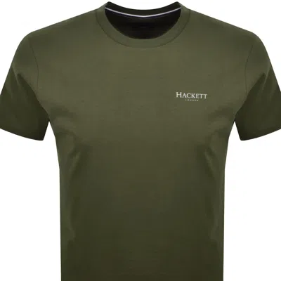 Hackett Small Logo T Shirt Green In Green