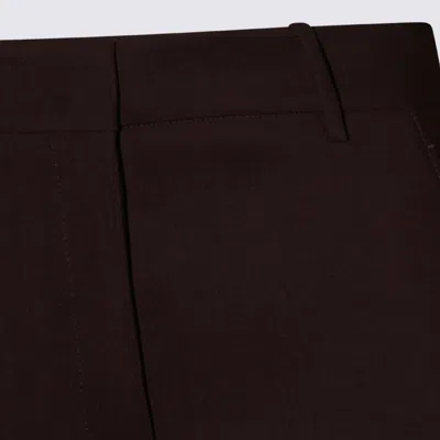 Incotex Dark Brown Pants In Black