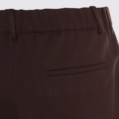 Incotex Dark Brown Pants In Black