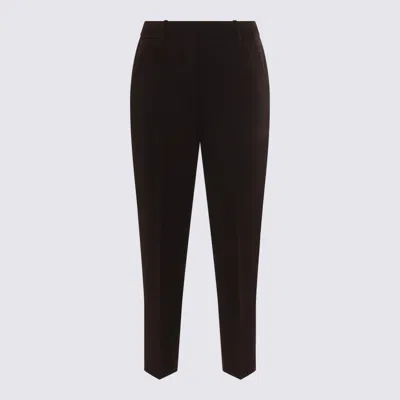 Incotex Dark Brown Pants In Black