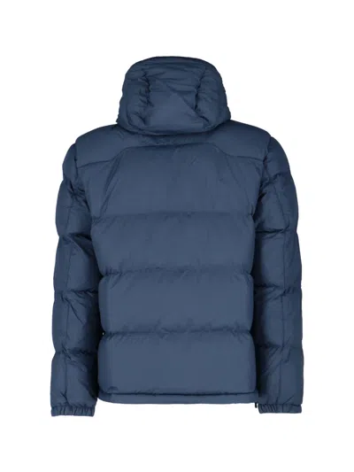 Polo Ralph Lauren Gorham Down Jacket In Navy Blue Fabric In Blue