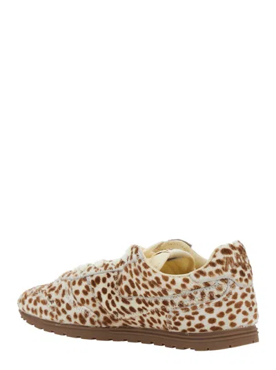Autry Windspin Low Multicolor Sneaker With Logo On The Side And Animalier Motif In Suede Woman In Animal Print