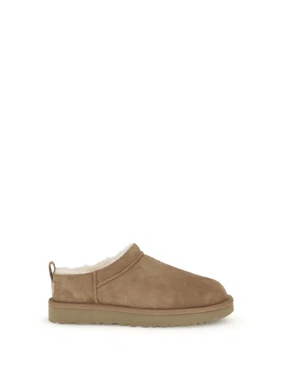 Ugg Soft Suede Mule With Lambskin Lining In Multi