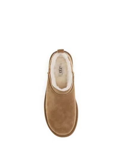 Ugg Soft Suede Mule With Lambskin Lining In Multi