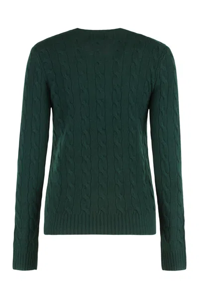 Polo Ralph Lauren Sweater In Cable Knit In Green