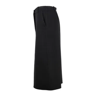 Max Mara Black Virgin Wool Skirt In Black
