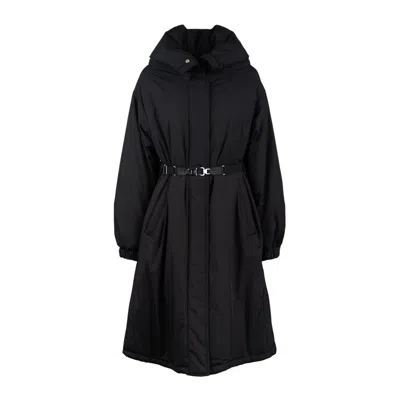 Moorer Black Long Over Parka In Black