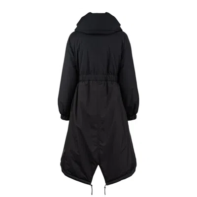 Moorer Black Long Over Parka In Black
