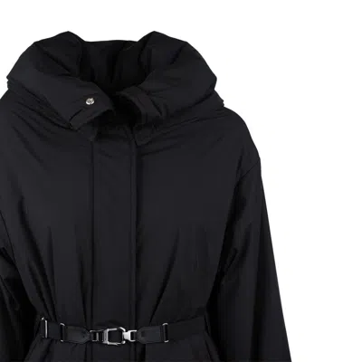 Moorer Black Long Over Parka In Black