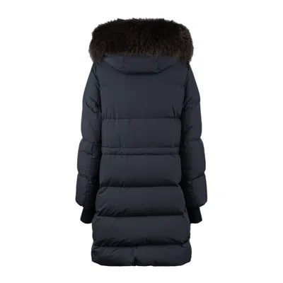 Moorer Boudin Quilted Down Parka With Fox Fur Collar In Blue