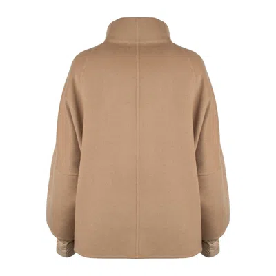 Moorer Caban Paired With A Detachable Down Jacket In Brown