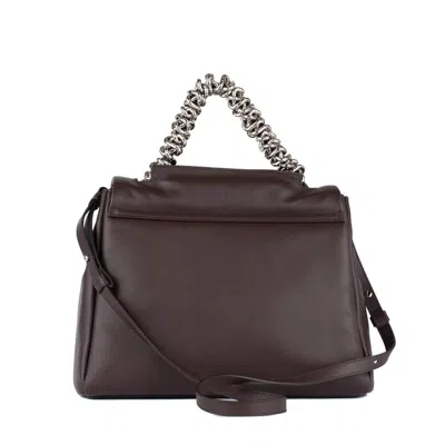Orciani Sveva Nappa Bold Medium Chocolate Padded Nappa Shoulder Bag In Brown