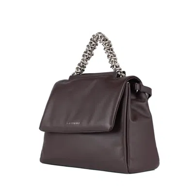 Orciani Sveva Nappa Bold Medium Chocolate Padded Nappa Shoulder Bag In Brown