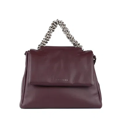 Orciani Sveva Nappa Bold Medium Padded Chianti Shoulder Bag In Purple