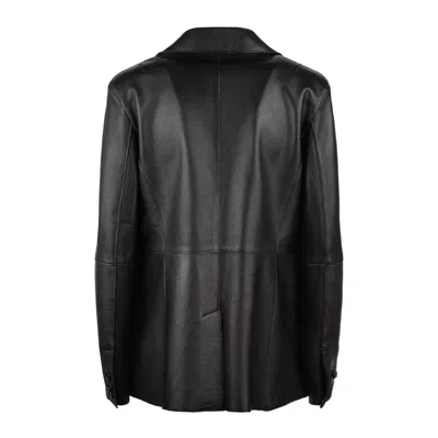 P.a.r.o.s.h . Black Lambskin Leather Jacket In Black