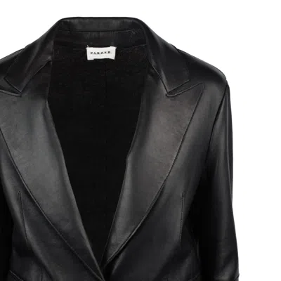 P.a.r.o.s.h . Black Lambskin Leather Jacket In Black