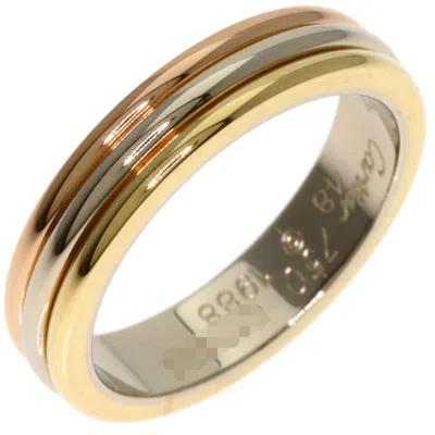 Pre-owned Cartier Pink White Yellow Band Ring () In Multi