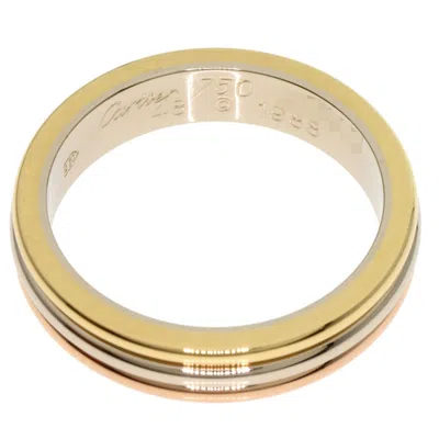 Pre-owned Cartier Pink White Yellow Band Ring () In Multi