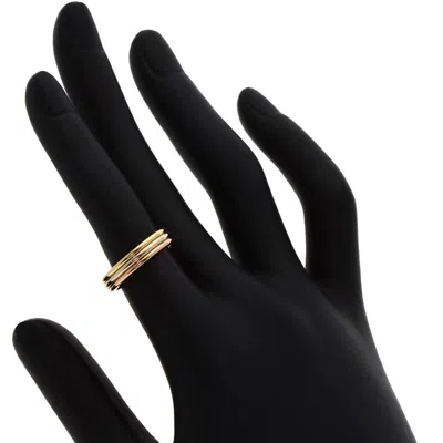 Pre-owned Cartier Pink White Yellow Band Ring () In Multi