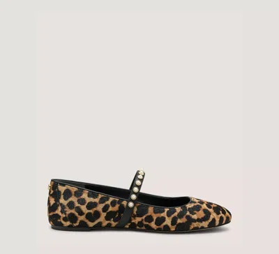 Stuart Weitzman Ari Pearl Ballet Flat In Animal Print