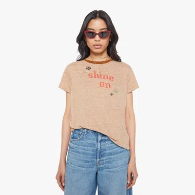 Mother The Boxy Goodie Shine On T-shirt In Brown