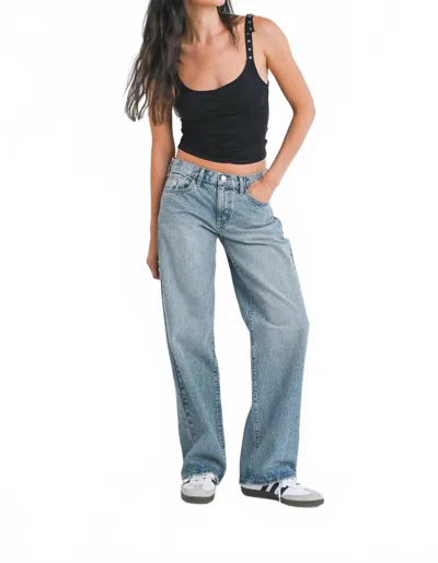 Just Black Denim Lany Baggy Jeans In Vintage Light In Multi