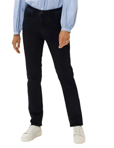 Brax Mary Straight Leg Jeans In Marine Navy In Blue