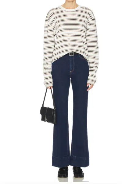 Rolla's Eastcoast High Rise Flare Leg Jeans In Pacific In Multi