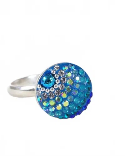 Mosaic Women's Small Brilliant Ring In Ocean In Blue