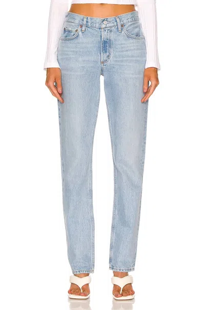 Agolde Lyle Low Rise Slim Jean In Switch In Blue