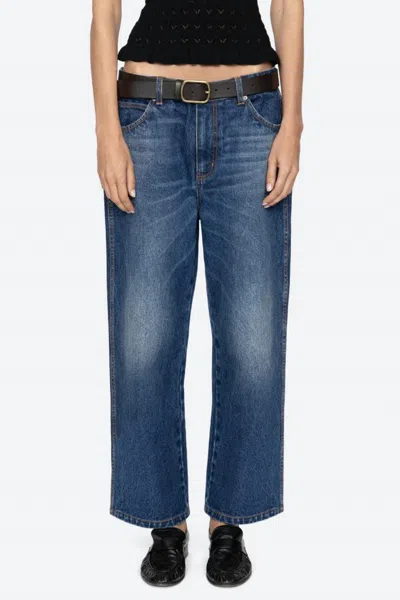 Sea Jules Relaxed Mid-rise Jeans In Blue In Blue