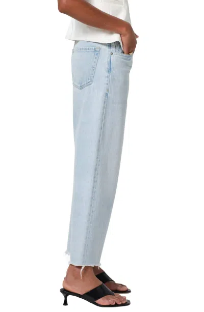 Citizen Of Humanity Ayla Raw Hem Crop Jeans In Sailor In Blue