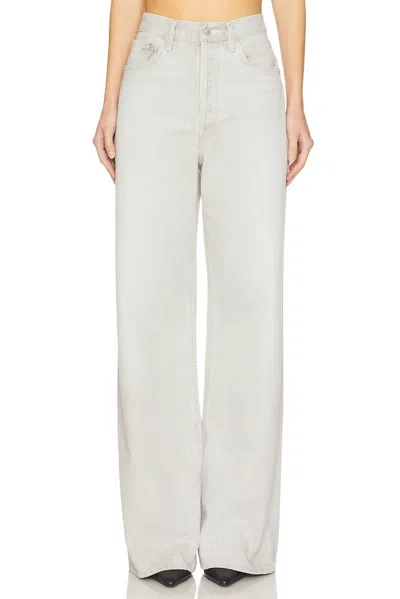 Agolde Dame High-rise Wide-leg Jeans In Colina In Blue