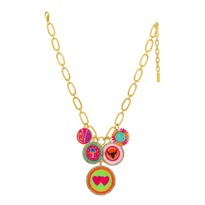 Tova Women's Together Forever Necklace In Pink Multi In Gold