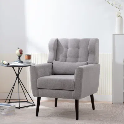 Streamdale Furniture Streamdale Velvet Accent Chair With Support