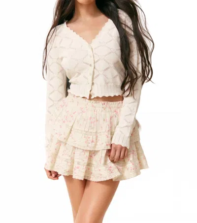 Loveshackfancy Ruffle Mini Skirt In Magnolia In Neutral