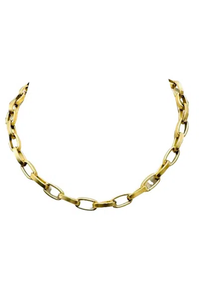 Yochi Women's Large Link Chain Necklace In Gold In Gold