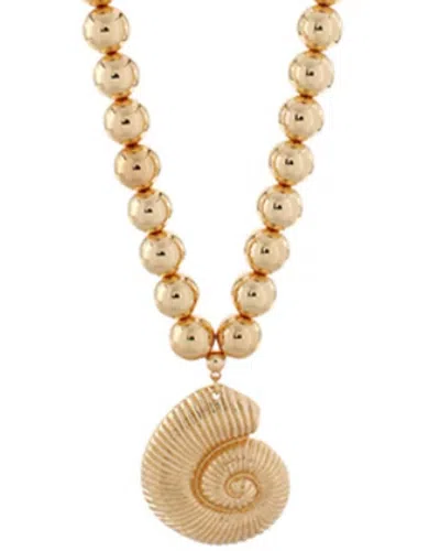 Golden Stella Women's Sea Shell Necklace In Gold In Gold