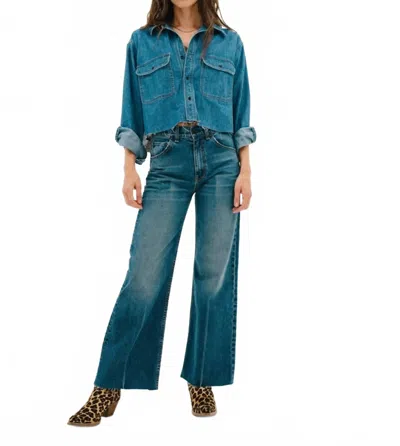 Askk Ny Mercer Wide Leg Jean In Blue In Blue