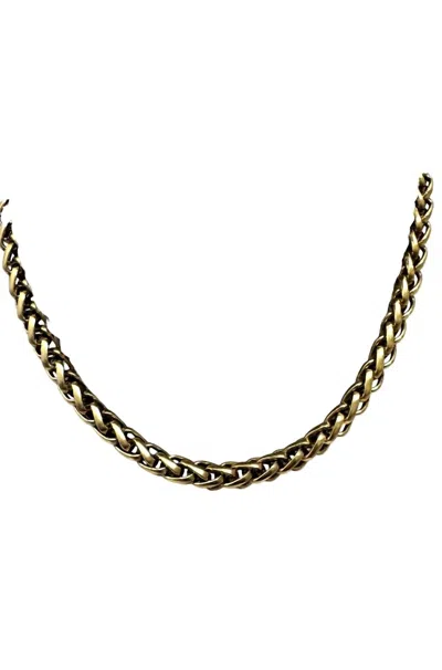 Yochi Women's Thick Wheat Chain Necklace In Gold In Gold