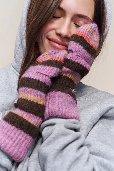 Danielle Guizio Ny Knit Mittens In Multi