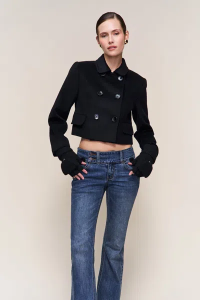 Danielle Guizio Ny Knit Mittens In Black